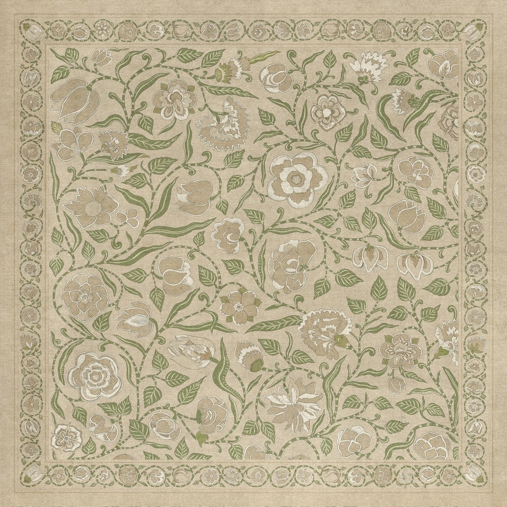 Antique Floral A Chilly Peace floor mat