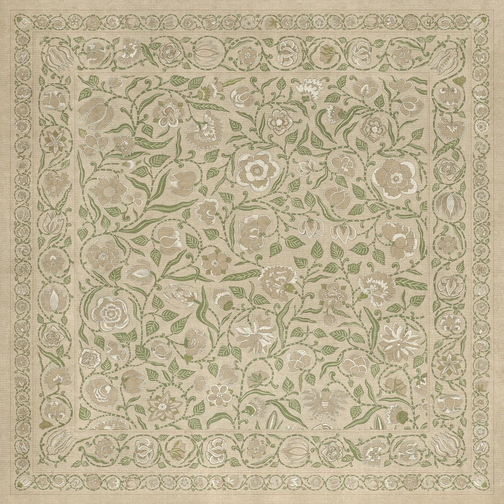 Antique Floral A Chilly Peace floor mat