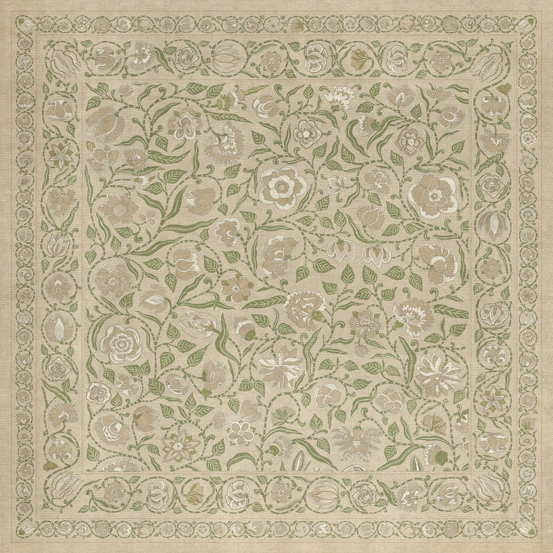 Antique Floral A Chilly Peace floor mat