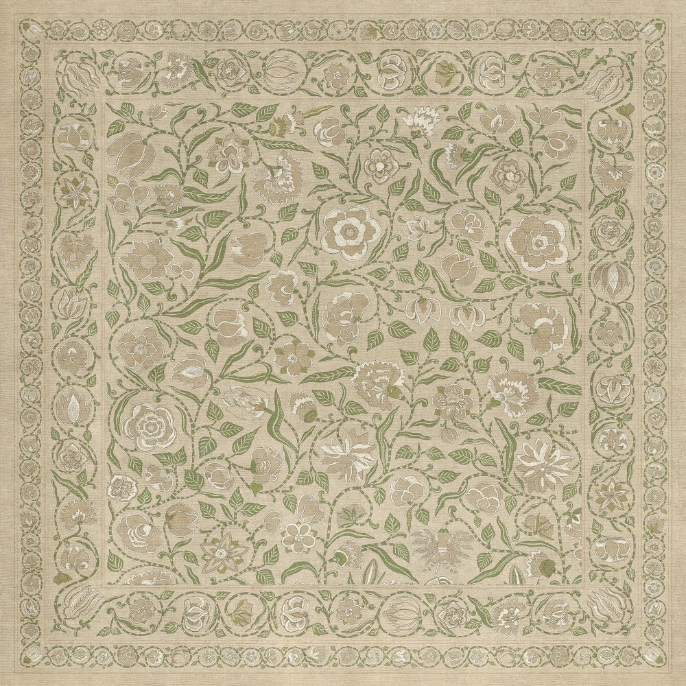 Antique Floral A Chilly Peace floor mat