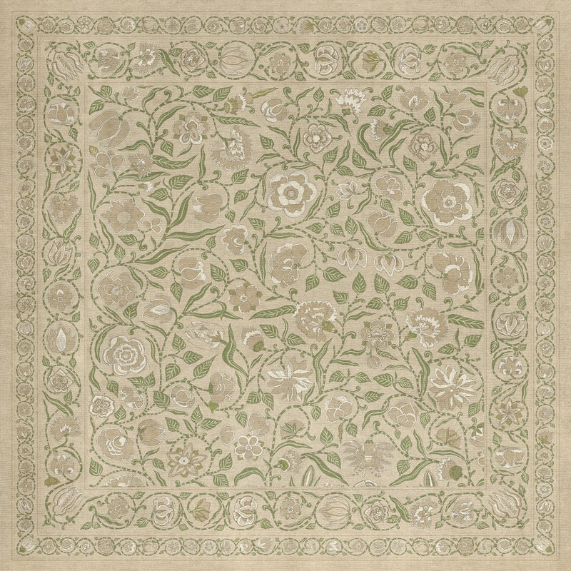 Antique Floral A Chilly Peace floor mat