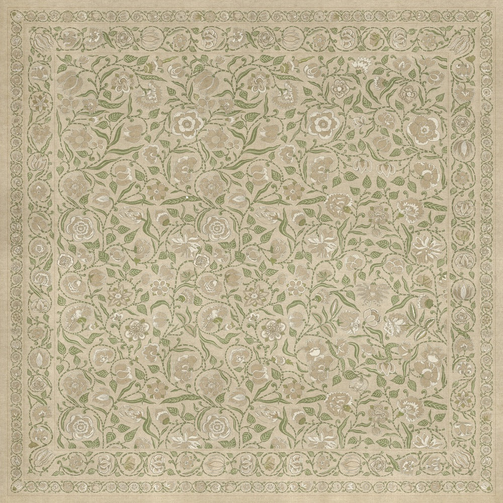 Antique Floral A Chilly Peace floor mat