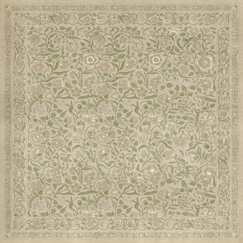 Antique Floral A Chilly Peace floor mat