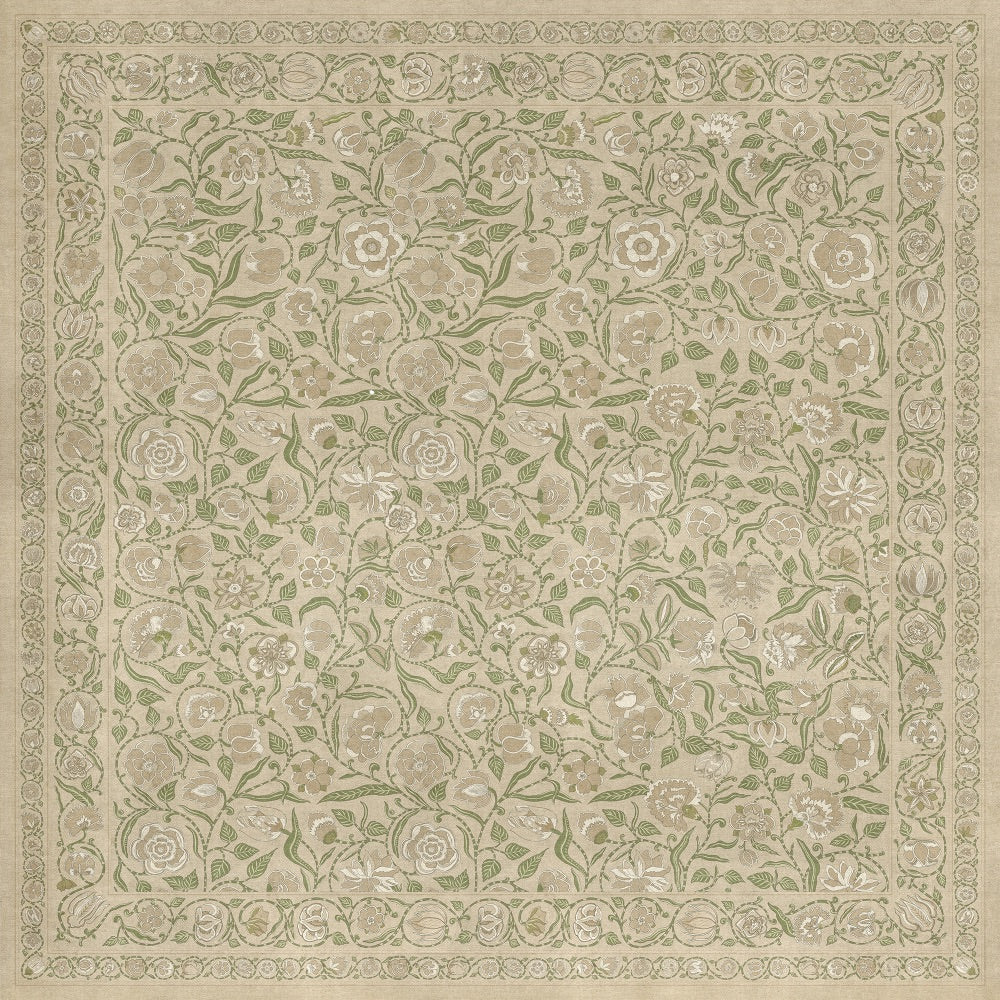Antique Floral A Chilly Peace floor mat