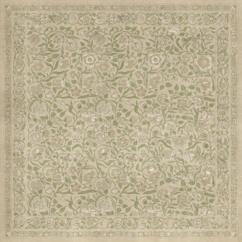 Antique Floral A Chilly Peace floor mat