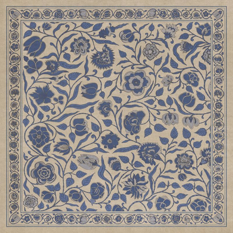 Antique Floral A Solemn Soul floor mat