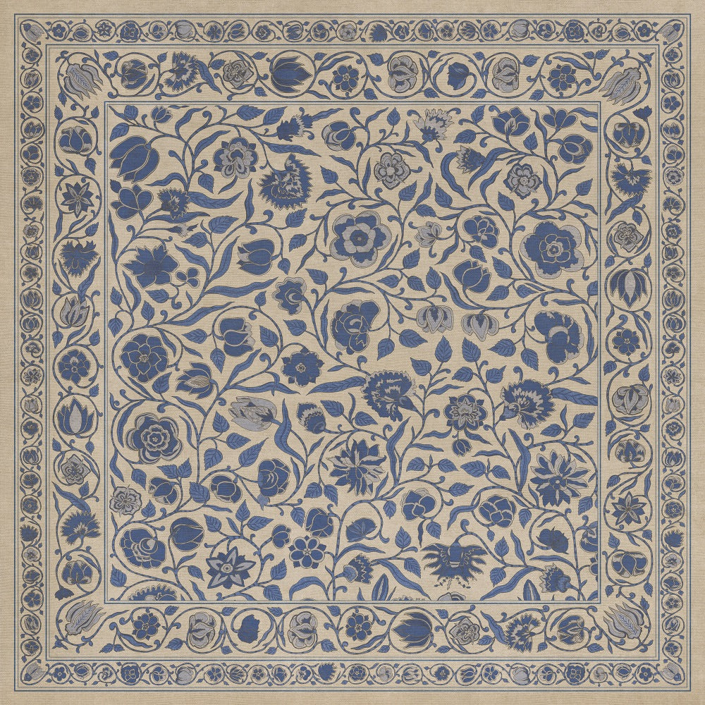 Antique Floral A Solemn Soul floor mat