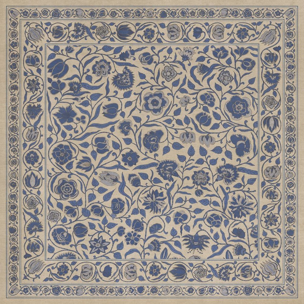 Antique Floral A Solemn Soul floor mat