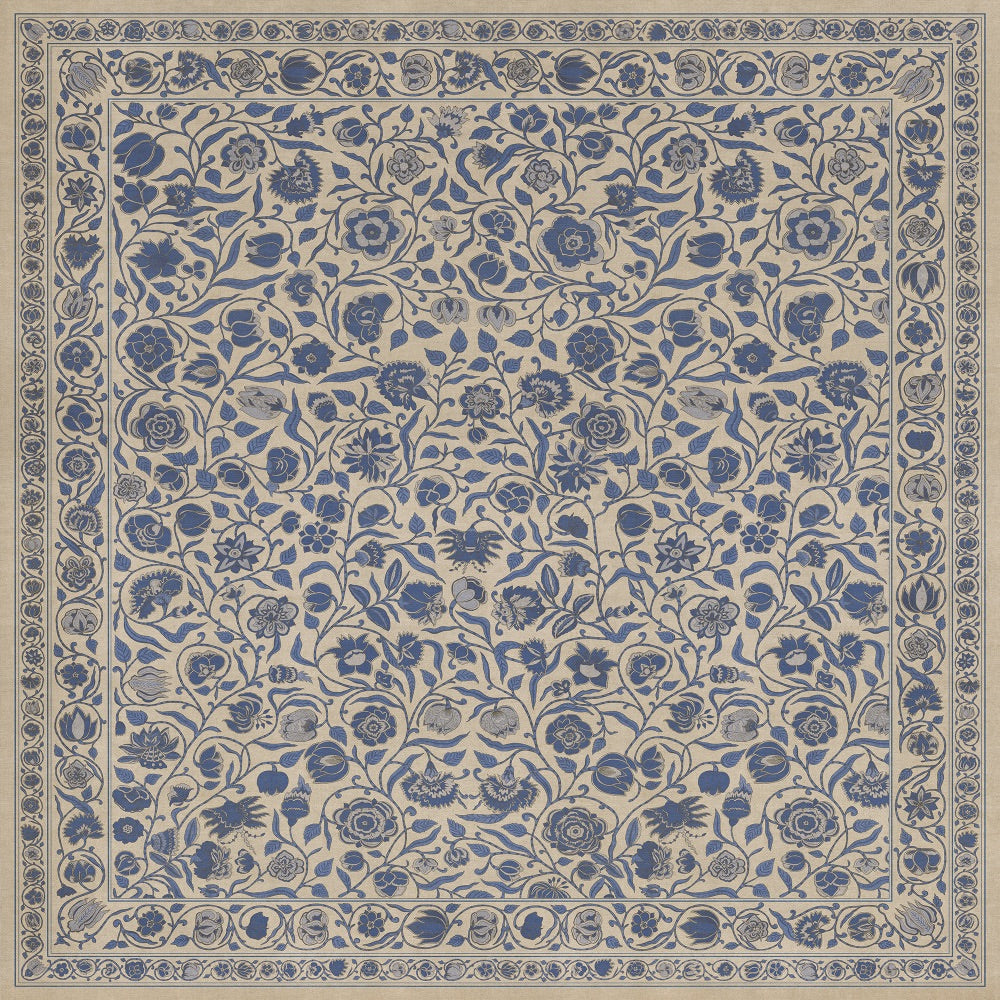 Antique Floral A Solemn Soul floor mat
