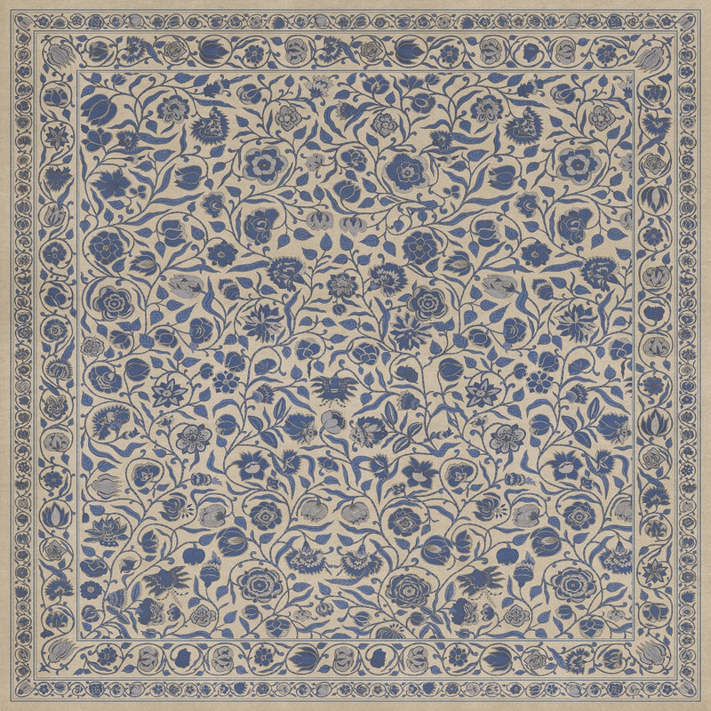 Antique Floral A Solemn Soul floor mat