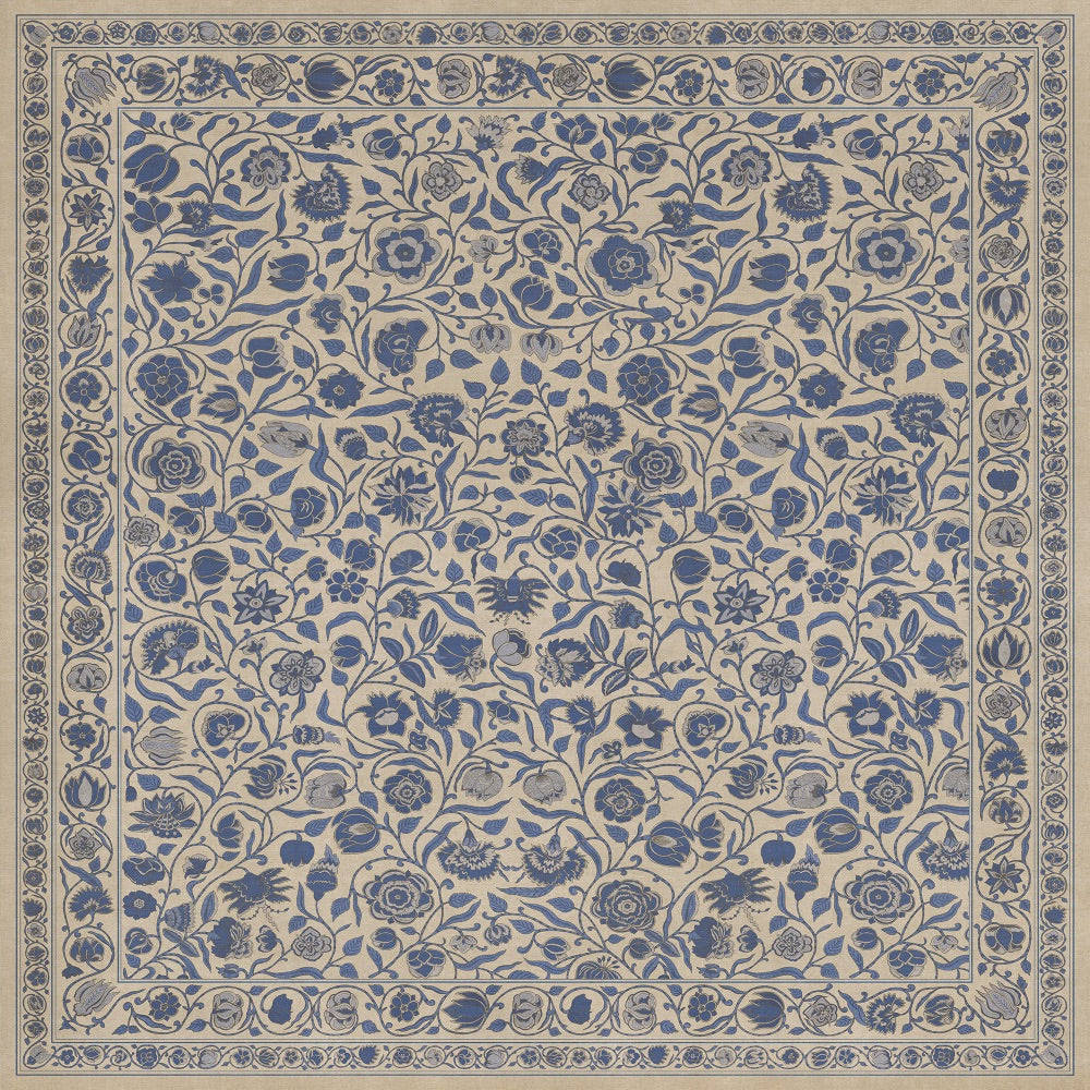 Antique Floral A Solemn Soul floor mat