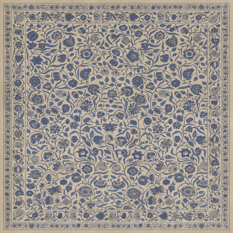 Antique Floral A Solemn Soul floor mat