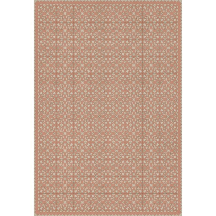 vintage vinyl floor mat tan coral