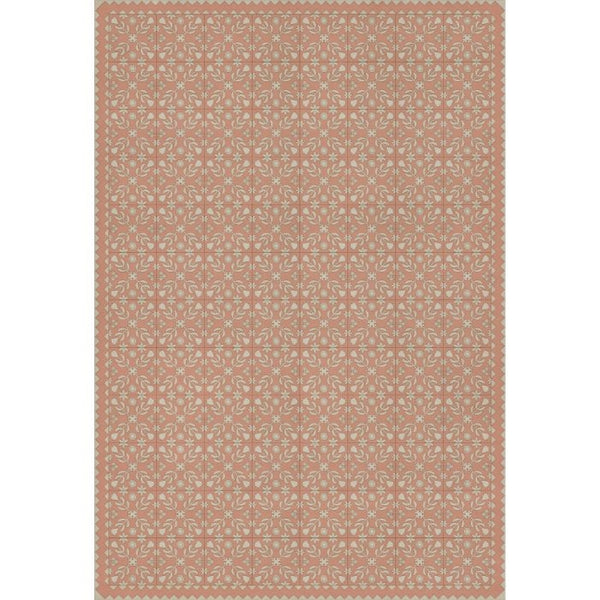 vintage vinyl floor mat tan coral