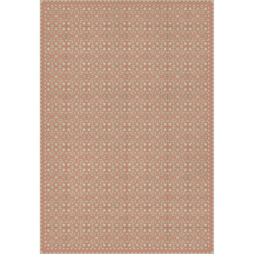 vintage vinyl floor mat tan coral