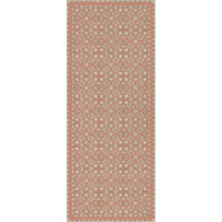 vintage vinyl floor runner coral tan floral