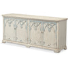 cabinet buffet sideboard ivory architectural onlays light blue two removable shelves