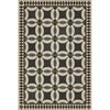 black tan ring detail lay flat vinyl rug