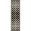 black tan ring detail lay flat vinyl rug