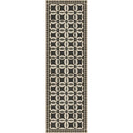 black tan ring detail lay flat vinyl rug