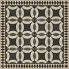 black tan ring detail lay flat vinyl rug