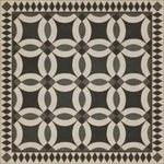 black tan ring detail lay flat vinyl rug