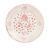 dinner plate pomegranate pink white