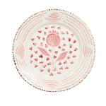 dinner plate pomegranate pink white