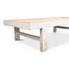 extra long rectangle coffee table wood pine distressed antique white natural top