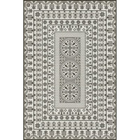 vintage vinyl floor mat black white