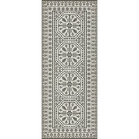 vintage vinyl floor mat black white