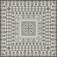 vintage vinyl floor mat black white
