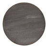gray wood brass accents round side end accent table curvy wine goblet