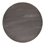 gray wood brass accents round side end accent table curvy wine goblet