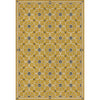 mustard navy floral lay flat vinyl rug