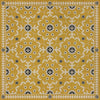 mustard navy floral lay flat vinyl rug