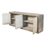gray sideboard shelves pine