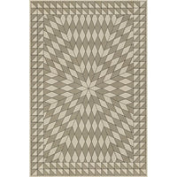 tan brown neutral sunburst vinyl floor mat