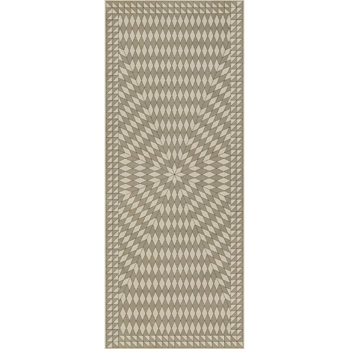 tan brown neutral sunburst vinyl floor mat