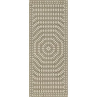 tan brown neutral sunburst vinyl floor mat