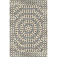tan gray neutral sunburst vinyl floor mat