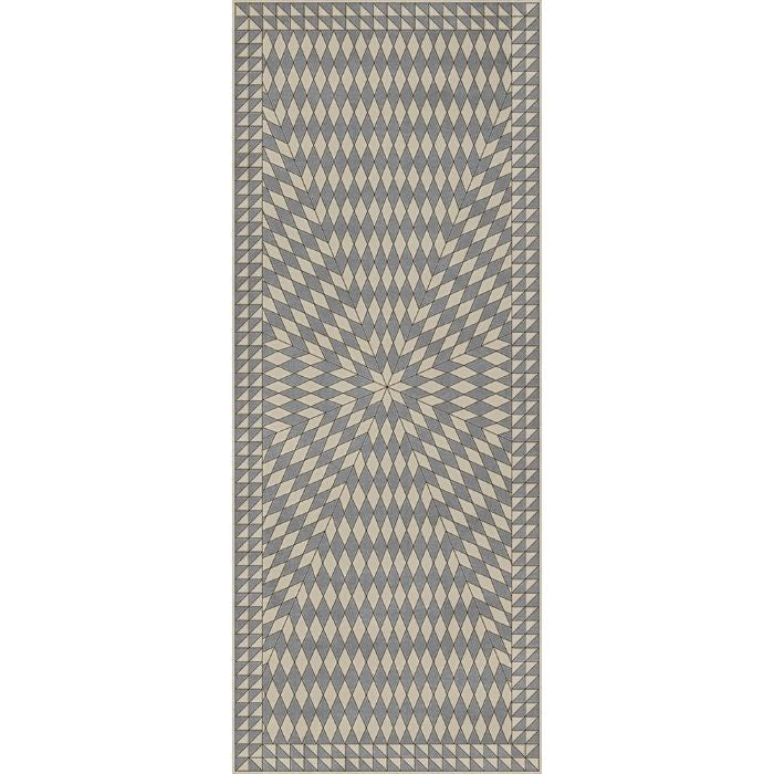 tan gray neutral sunburst vinyl floor mat