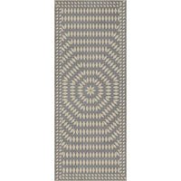 tan gray neutral sunburst vinyl floor mat