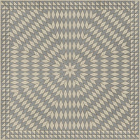 tan gray neutral sunburst vinyl floor mat