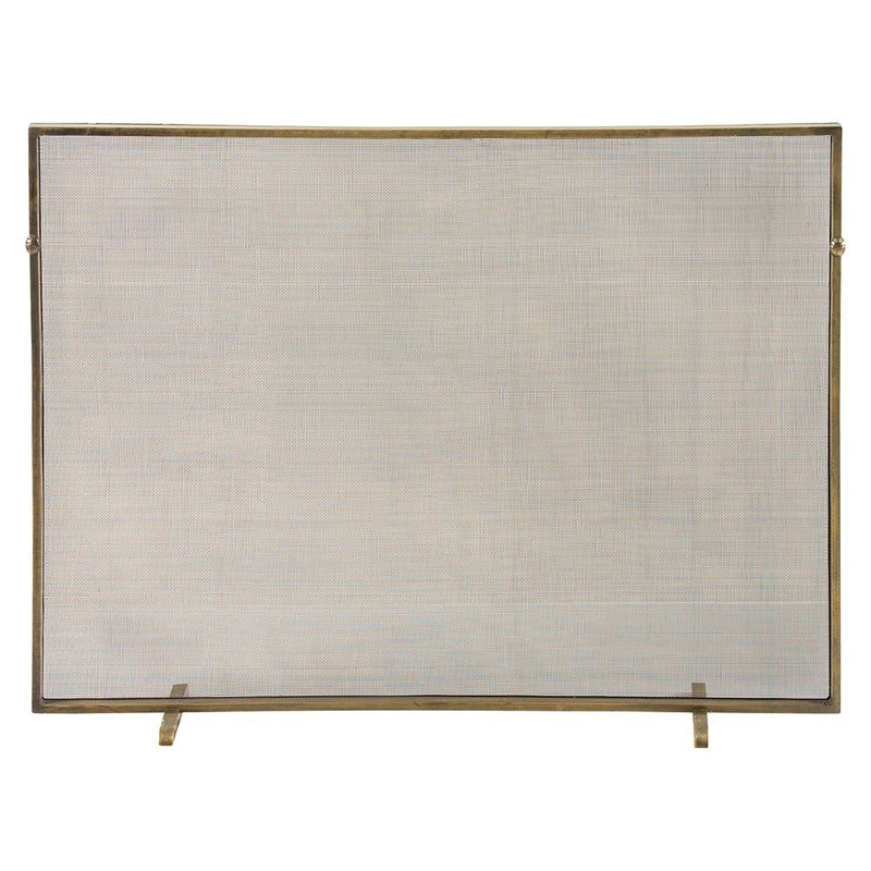 fire screen gold mesh gold knob + detail