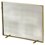 fire screen gold mesh gold knob + detail