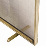 fire screen gold mesh gold knob + detail