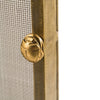 fire screen gold mesh gold knob + detail