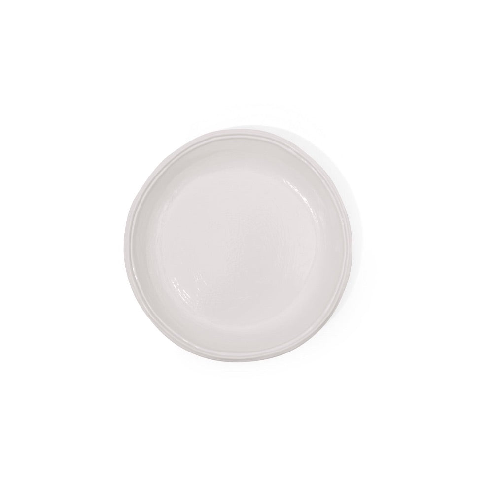 cream double line melamine pasta serving bowl