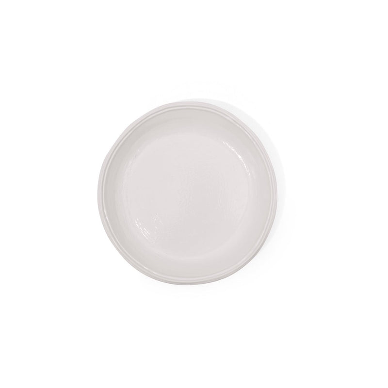 cream double line melamine pasta serving bowl